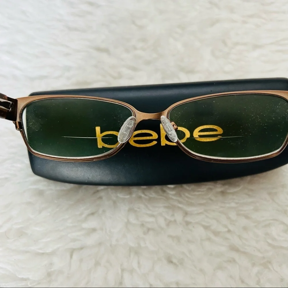 Bebe Brown Gunmetal/Plastic Full rim Eyeglass’s Frame